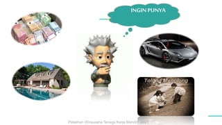 INGIN PUNYA
Pelatihan Wirausaha Tenaga Kerja Mandiri -2021
 