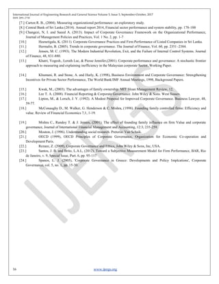 Impact of Corporate Governance on Organizational Performance | PDF