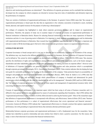 Impact of Corporate Governance on Organizational Performance | PDF