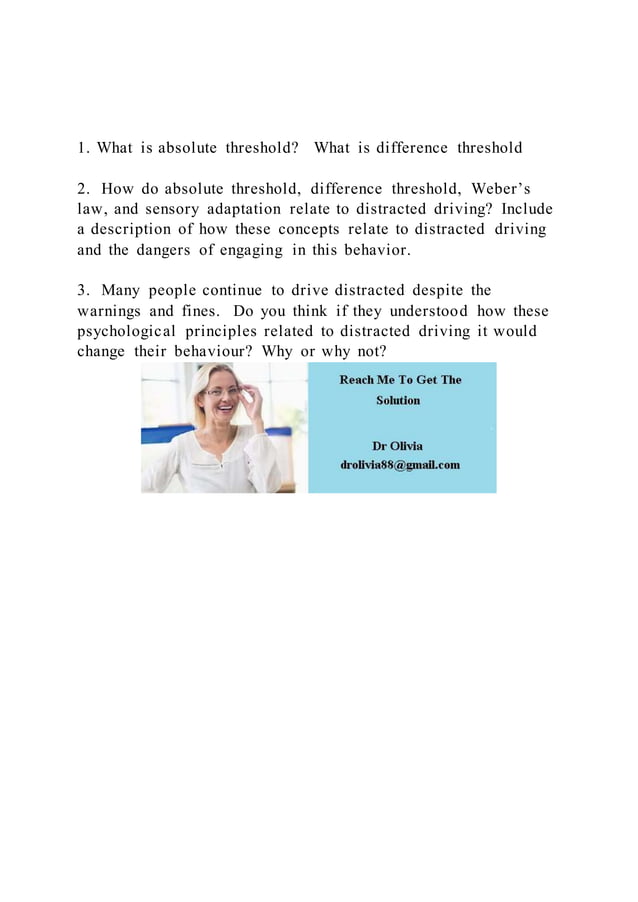 1. What is absolute threshold What is difference threshold