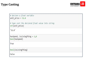 Type Casting
 