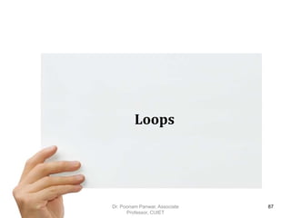 Loops
Dr. Poonam Panwar, Associate
Professor, CUIET
87
 