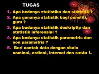 PENGERTIAN DAN PENGGUNAAN STATISTIK .ppt