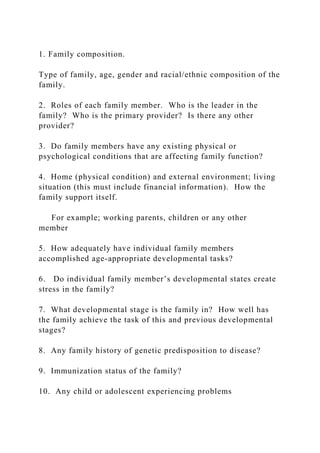 1. Family composition. Type of family, age, gender and racial | PDF