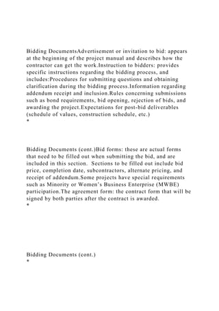 1. What two major components make up the contract documents 2. .docx