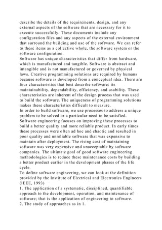 1. Emergence of Software EngineeringIn the software industry, we.docx