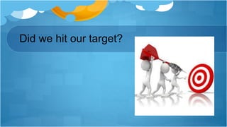 Did we hit our target?
 