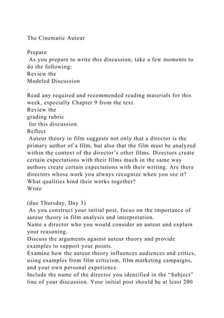 1. Which director is credited with largely setting the stage for .docx