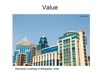 Value
©iStockphoto.com
Downtown buildings in Bangalore, India
 