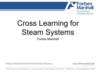 Proprietary content © Forbes Marshall
Cross Learning for
Steam Systems
Forbes Marshall
 