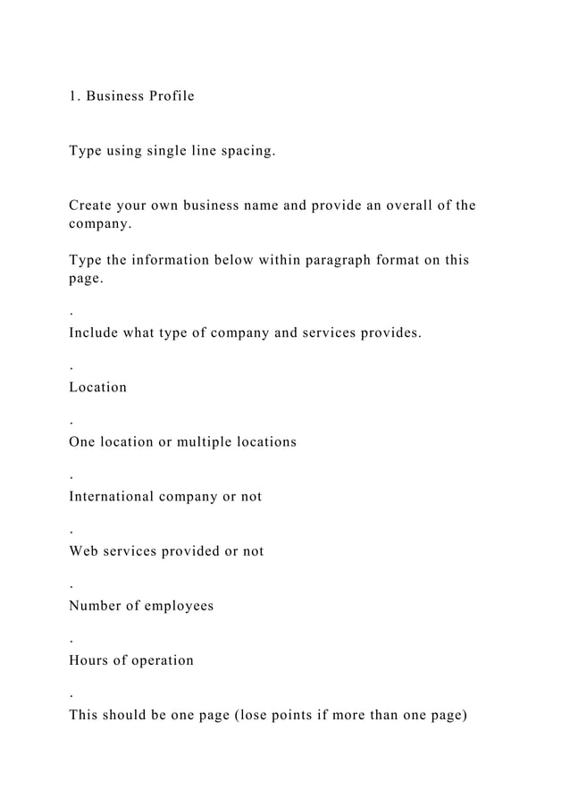 1 business profiletype using single line spacing create docx
