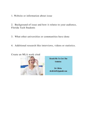 1. Website or information about issue2. Background of issue a.docx