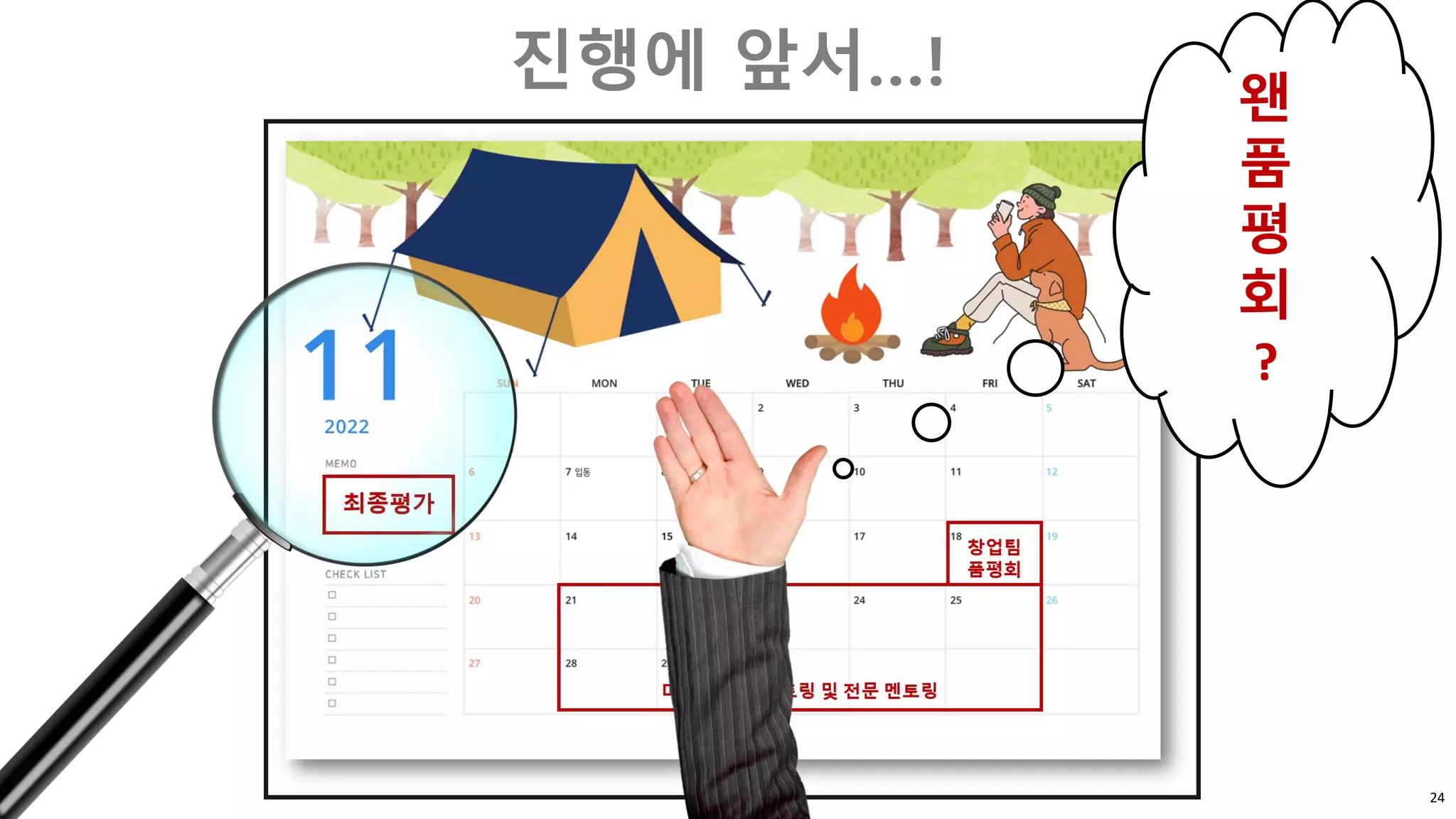 24
진행에 앞서…! 왠
품
평
회
?
 