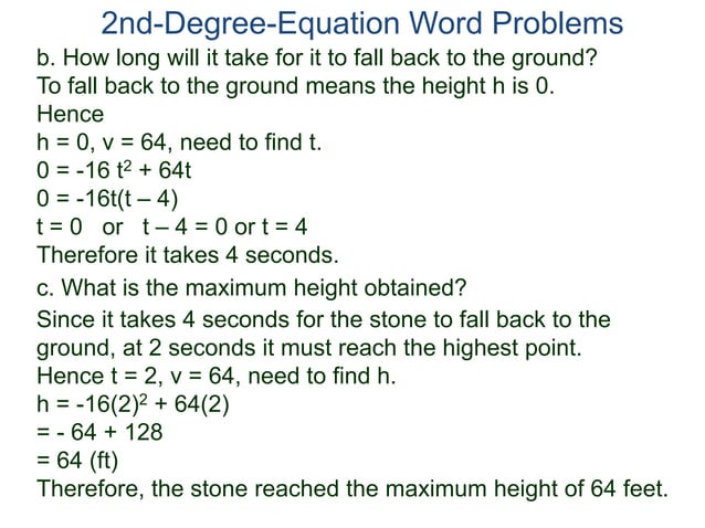 1 2 2nd-degree equation and word problems-x | PPT | Free Download