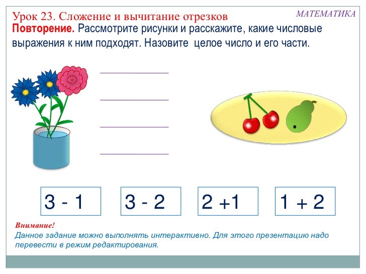 Прибавление И Вычитание Числа 1 Презентация 1 Класс Школа России