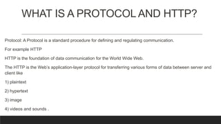 Http Networking Introduction Introduction to internet | PPTX
