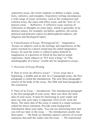1. Essay-writing Essay The word Essay is defined in The Concise O.docx