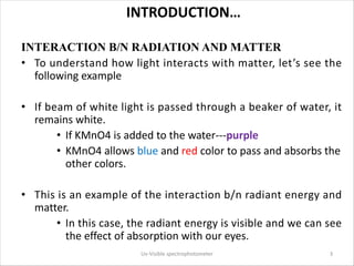 INTRODUCTION…
INTERACTION B/N RADIATION AND MATTER
• To understand how light interacts with matter, let’s see the
followin...