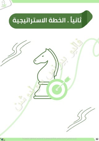 32
‫االستراتيجية‬ ‫الخطة‬ . ‫ًا‬‫ي‬‫ثان‬
 