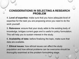 1.Research problem.pptx | Educational Assessment | Education