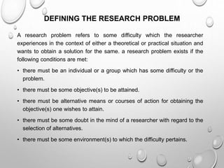 1.Research problem.pptx | Educational Assessment | Education
