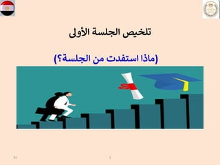 31 1
‫األوىل‬ ‫الجلسة‬ ‫تلخيص‬
(
‫الجلسة؟‬ ‫من‬ ‫استفدت‬ ‫ماذا‬
)
 