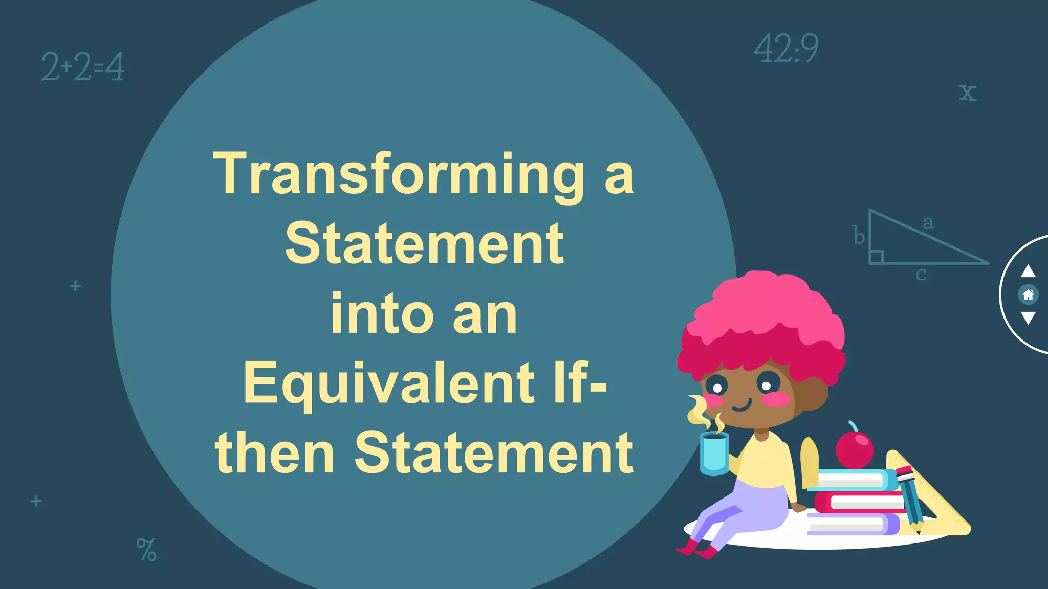 Transforming a
Statement
into an
Equivalent If-
then Statement
 