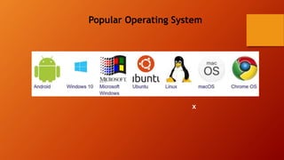 x
Popular Operating System
 