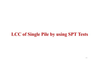 LCC of Single Pile by using SPT Tests
123
 