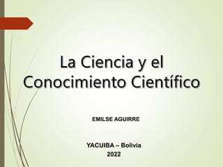 EMILSE AGUIRRE
YACUIBA – Bolivia
2022
 