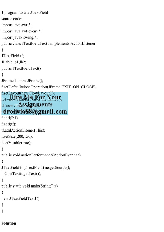 1.program to use JTextFieldsource codeimport java.awt.;impor.pdf