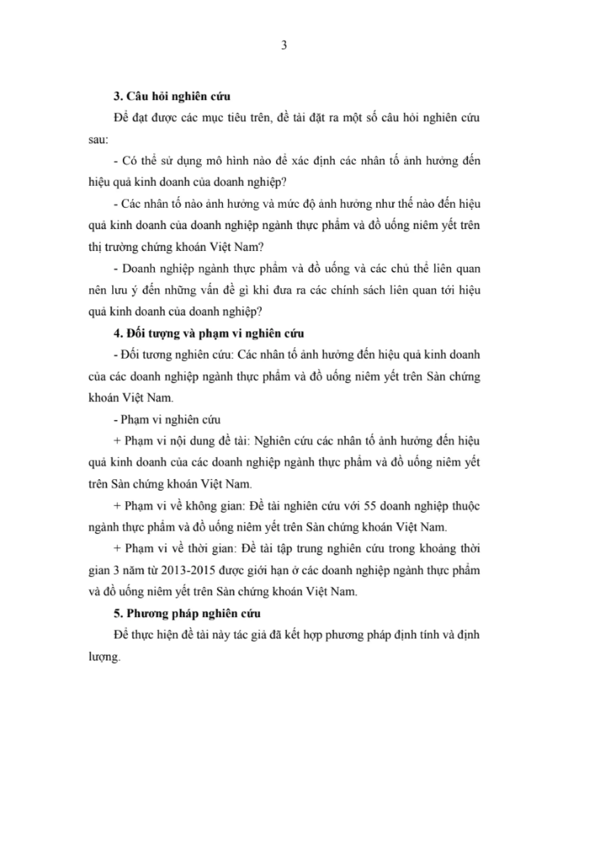 LUẬN VĂN THẠC SĨ: NGHIÊN CỨU CÁC NHÂN TỐ ẢNH HƯỞNG ĐẾN HIỆU QUẢ KINH DOANH CỦA CÁC DOANH NGHIỆP NGÀNH THỰC PHẨM VÀ ĐỒ UỐNG NIÊM YẾT TRÊN SÀN CHỨNG KHOÁN VIỆT NAM