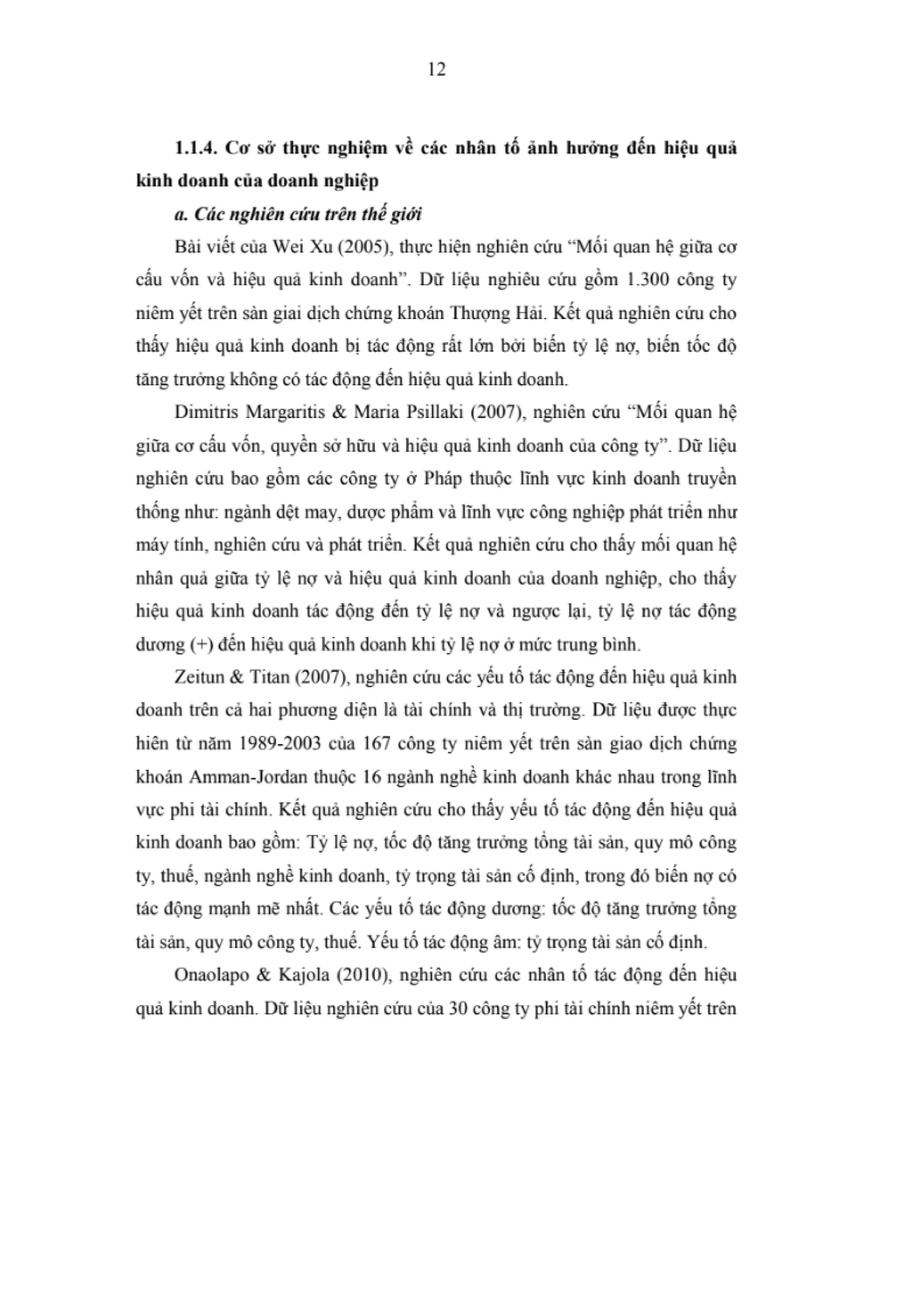 LUẬN VĂN THẠC SĨ: NGHIÊN CỨU CÁC NHÂN TỐ ẢNH HƯỞNG ĐẾN HIỆU QUẢ KINH DOANH CỦA CÁC DOANH NGHIỆP NGÀNH THỰC PHẨM VÀ ĐỒ UỐNG NIÊM YẾT TRÊN SÀN CHỨNG KHOÁN VIỆT NAM