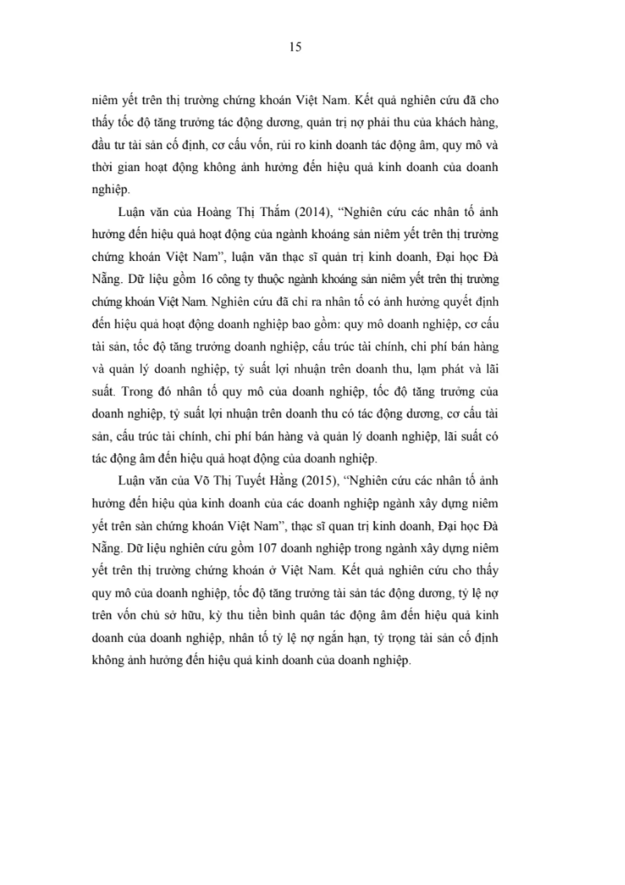 LUẬN VĂN THẠC SĨ: NGHIÊN CỨU CÁC NHÂN TỐ ẢNH HƯỞNG ĐẾN HIỆU QUẢ KINH DOANH CỦA CÁC DOANH NGHIỆP NGÀNH THỰC PHẨM VÀ ĐỒ UỐNG NIÊM YẾT TRÊN SÀN CHỨNG KHOÁN VIỆT NAM