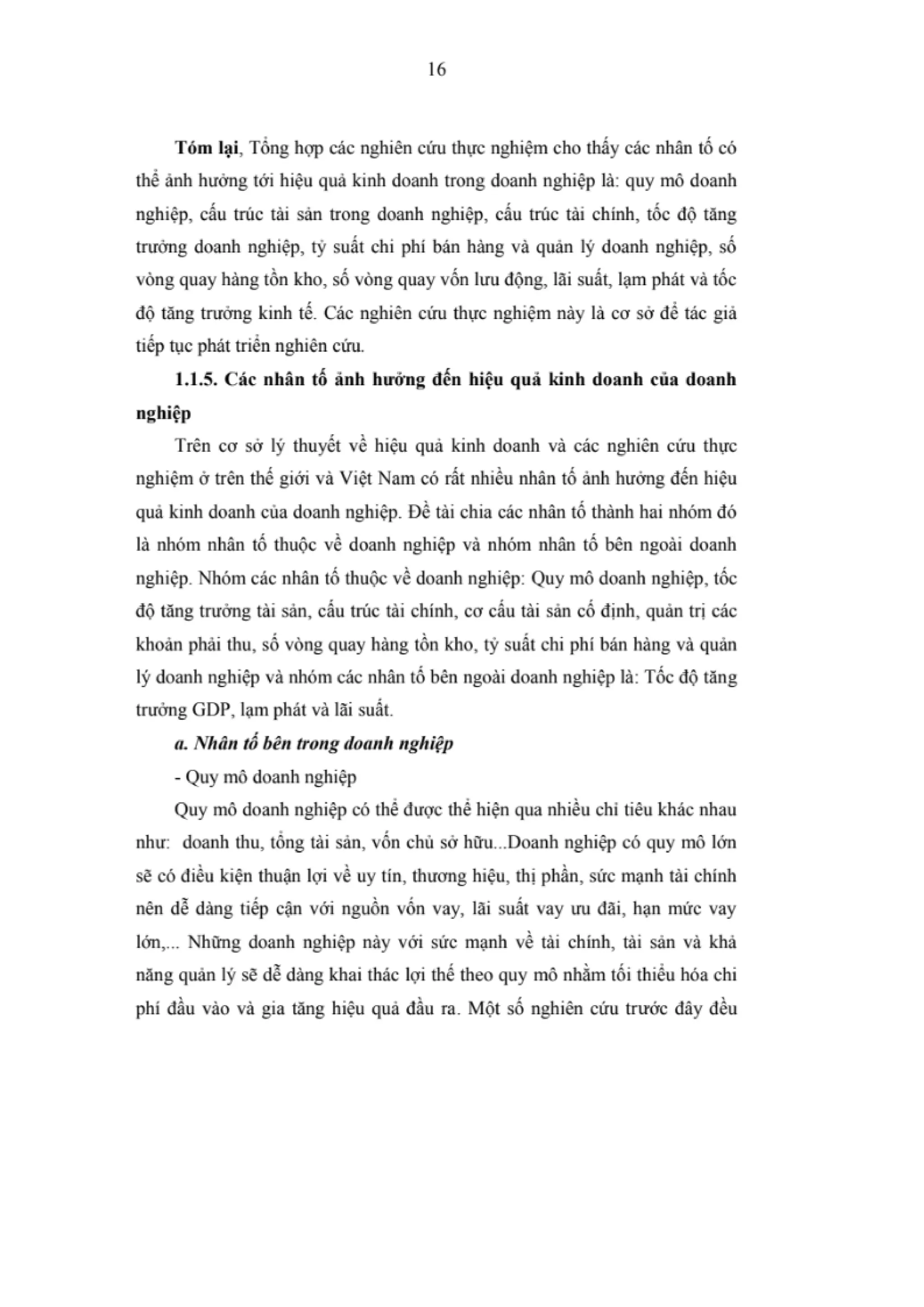 LUẬN VĂN THẠC SĨ: NGHIÊN CỨU CÁC NHÂN TỐ ẢNH HƯỞNG ĐẾN HIỆU QUẢ KINH DOANH CỦA CÁC DOANH NGHIỆP NGÀNH THỰC PHẨM VÀ ĐỒ UỐNG NIÊM YẾT TRÊN SÀN CHỨNG KHOÁN VIỆT NAM