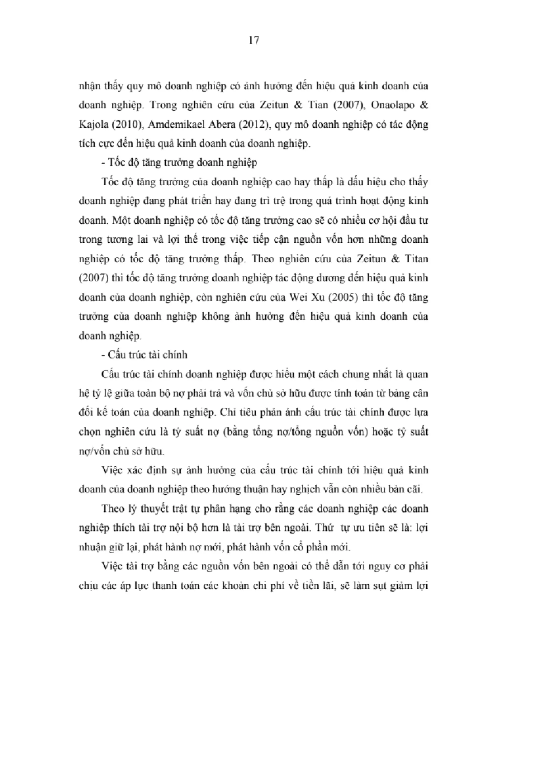 LUẬN VĂN THẠC SĨ: NGHIÊN CỨU CÁC NHÂN TỐ ẢNH HƯỞNG ĐẾN HIỆU QUẢ KINH DOANH CỦA CÁC DOANH NGHIỆP NGÀNH THỰC PHẨM VÀ ĐỒ UỐNG NIÊM YẾT TRÊN SÀN CHỨNG KHOÁN VIỆT NAM