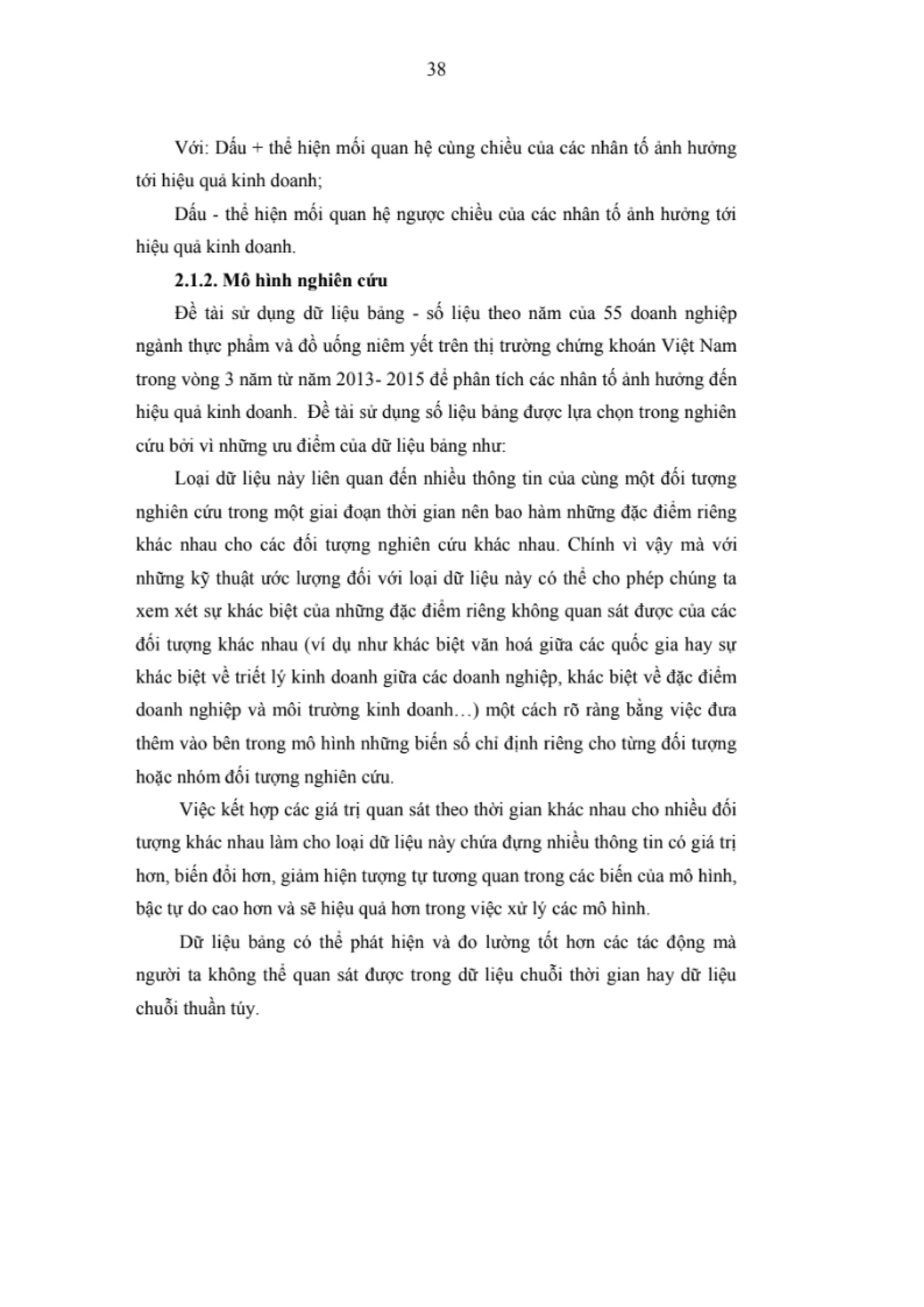 LUẬN VĂN THẠC SĨ: NGHIÊN CỨU CÁC NHÂN TỐ ẢNH HƯỞNG ĐẾN HIỆU QUẢ KINH DOANH CỦA CÁC DOANH NGHIỆP NGÀNH THỰC PHẨM VÀ ĐỒ UỐNG NIÊM YẾT TRÊN SÀN CHỨNG KHOÁN VIỆT NAM