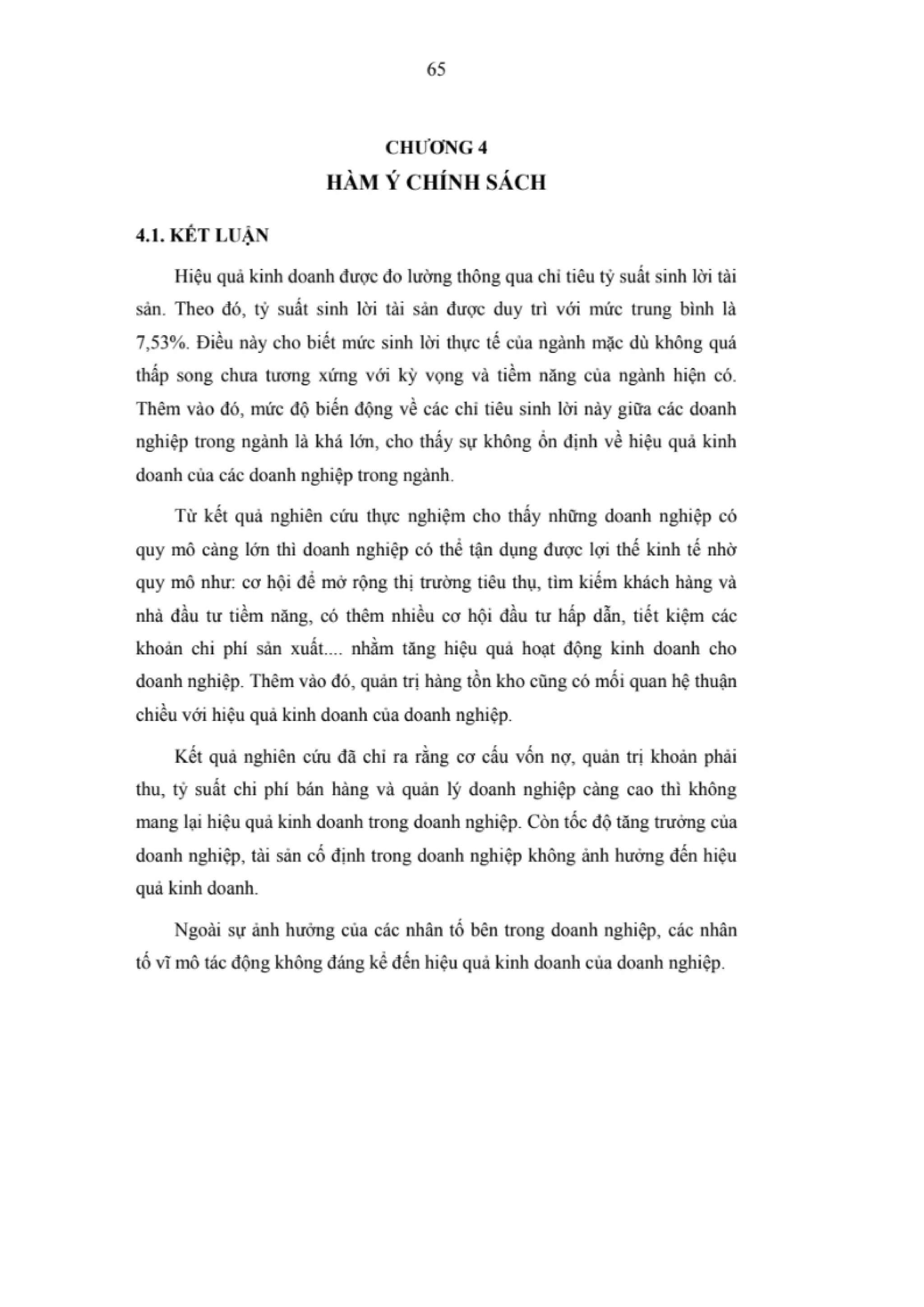LUẬN VĂN THẠC SĨ: NGHIÊN CỨU CÁC NHÂN TỐ ẢNH HƯỞNG ĐẾN HIỆU QUẢ KINH DOANH CỦA CÁC DOANH NGHIỆP NGÀNH THỰC PHẨM VÀ ĐỒ UỐNG NIÊM YẾT TRÊN SÀN CHỨNG KHOÁN VIỆT NAM