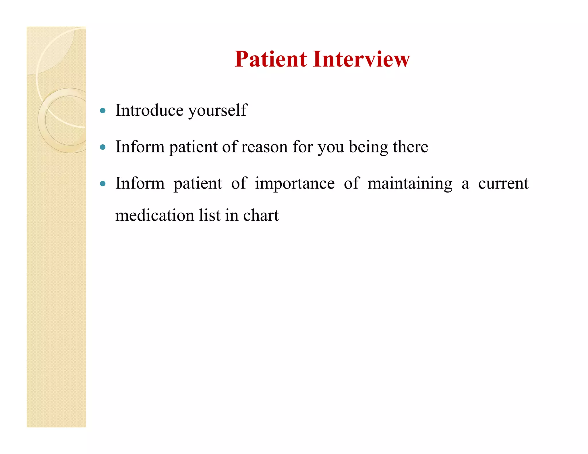 Example For Medication History Interview Form.pdf Patient Medication History | PDF