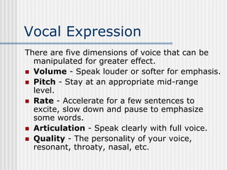 Voice Expression 1.EFECTIVE PRESENTATIONS.ppt