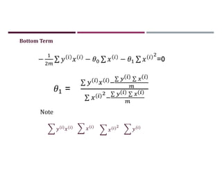 Bottom Term
− ∑ − ∑ − ∑ =0
=
∑
∑ ∑
∑
∑ ∑
Note
 