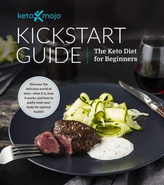 KICKSTART
GUIDE The Keto Diet
for Beginners
Discover the
delicious world of
keto—what it is, how
it works, and how to
easily reset your
body for optimal
health!
 