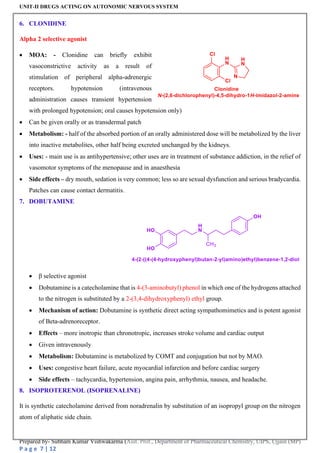 Sympathomimetic agents: SAR of Sympathomimetic agents | PDF