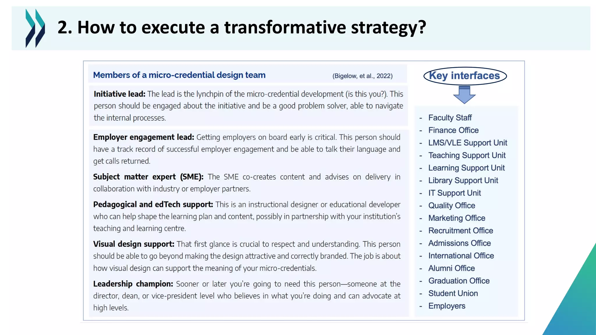 2. How to execute a transformative strategy?
 