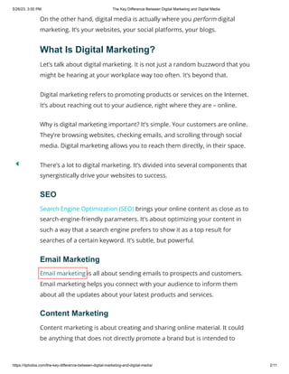 The Key Difference Between Digital Marketing and Digital Media