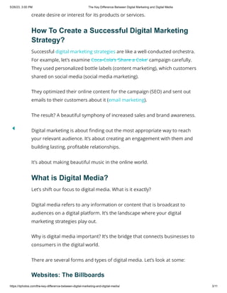 The Key Difference Between Digital Marketing and Digital Media