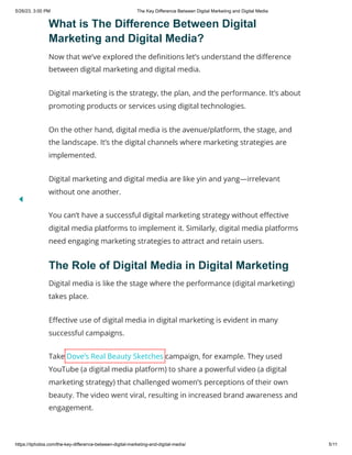 The Key Difference Between Digital Marketing and Digital Media