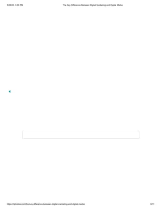 The Key Difference Between Digital Marketing and Digital Media