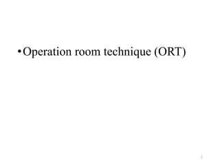 •Operation room technique (ORT)
1
 