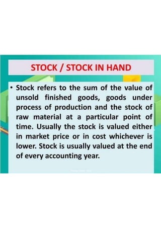 Basic Accounting Terms class 11